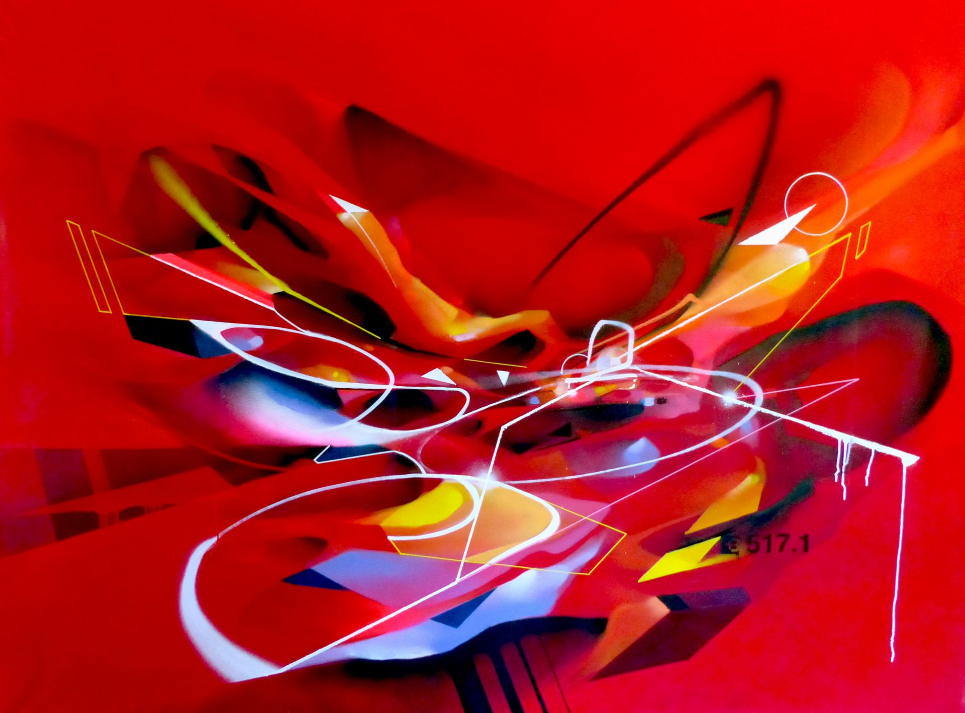 Tableau Abstrait Post Graffiti Contemporain Nadib Bandi Peinture Sur Toile 8344