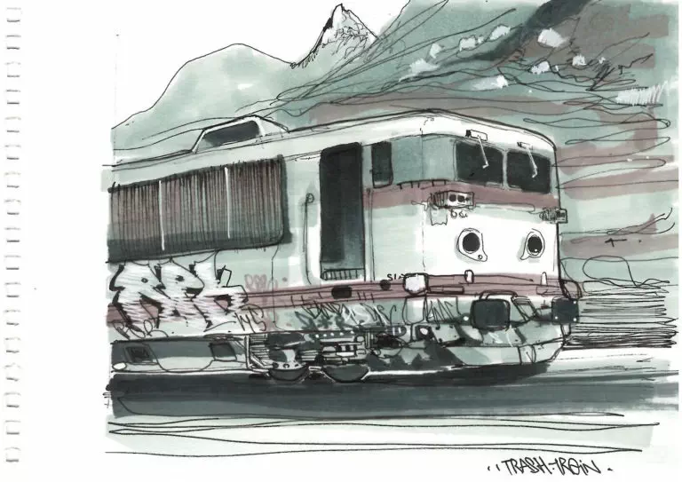 How to Draw a Train in 1Point Perspective  YouTube